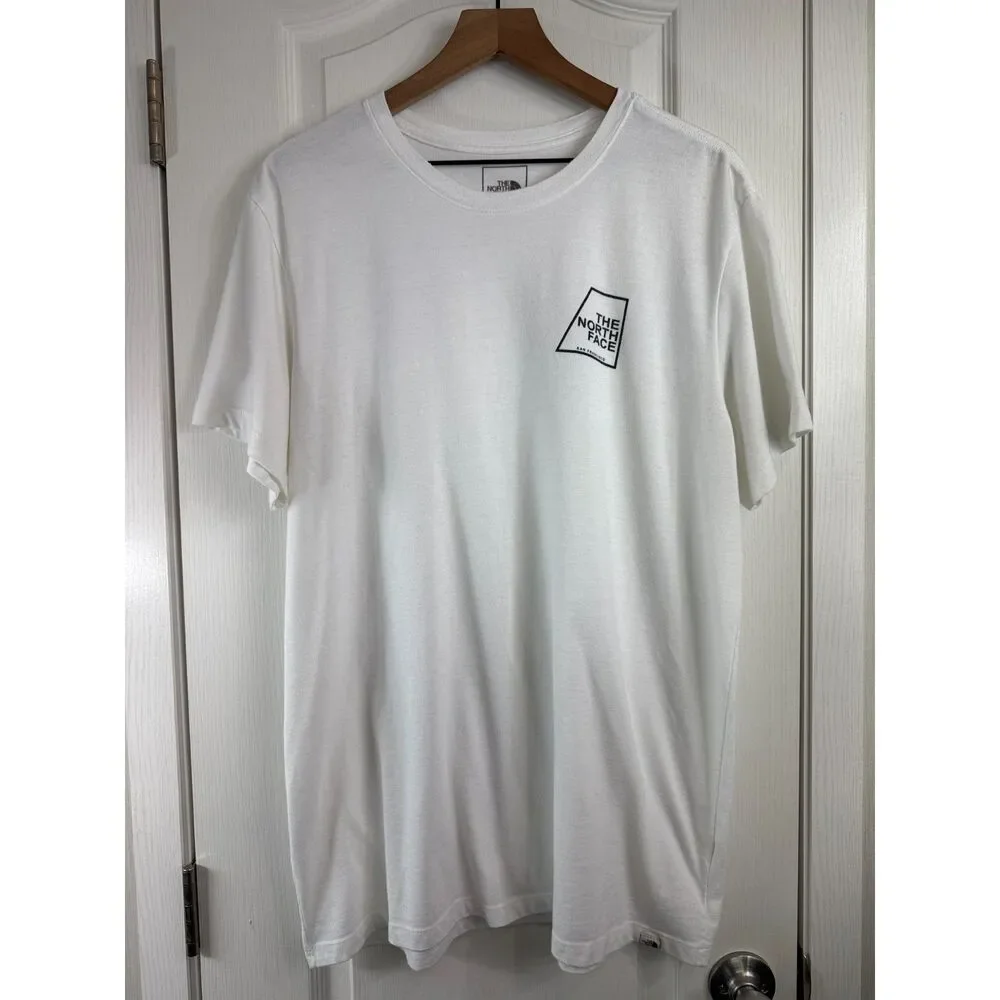 The North Face White Graphic Logo T Shirt Men’s XL Outdoor Casual Tee